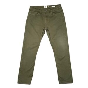 Flint and Tinder 365 Pants Mens 33x29 Olive Green Tapered Stretch Chino